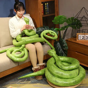 peluche serpent vert