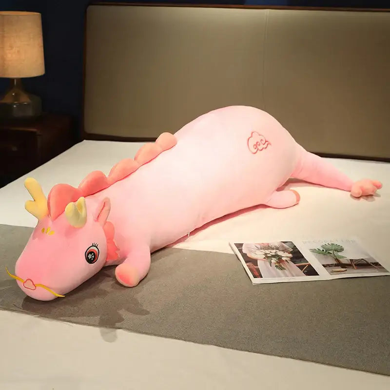 peluche dragon rose - 80cm