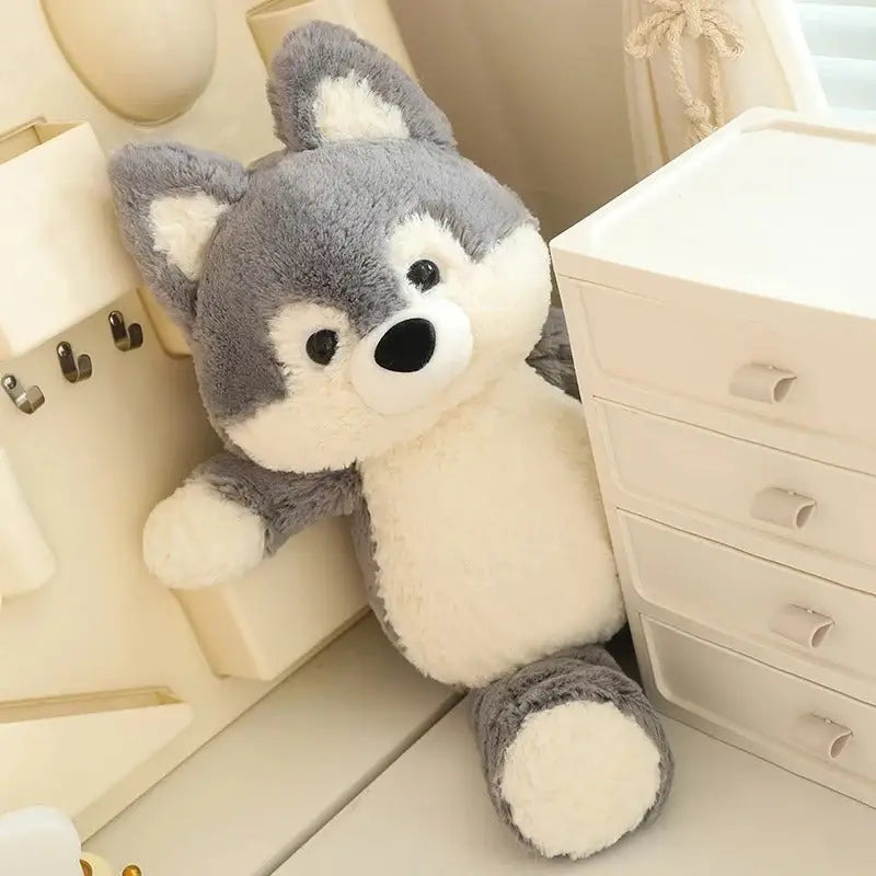 loup en peluche