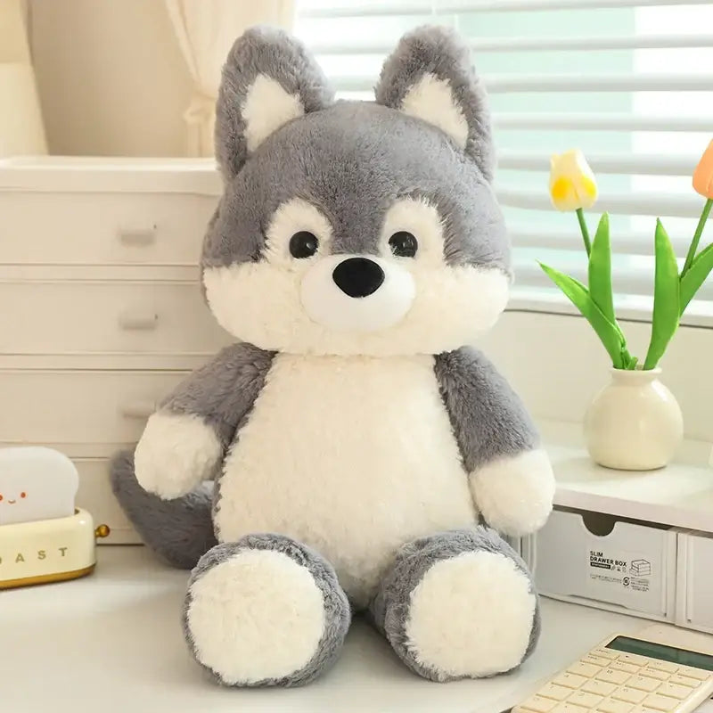 loup en peluche