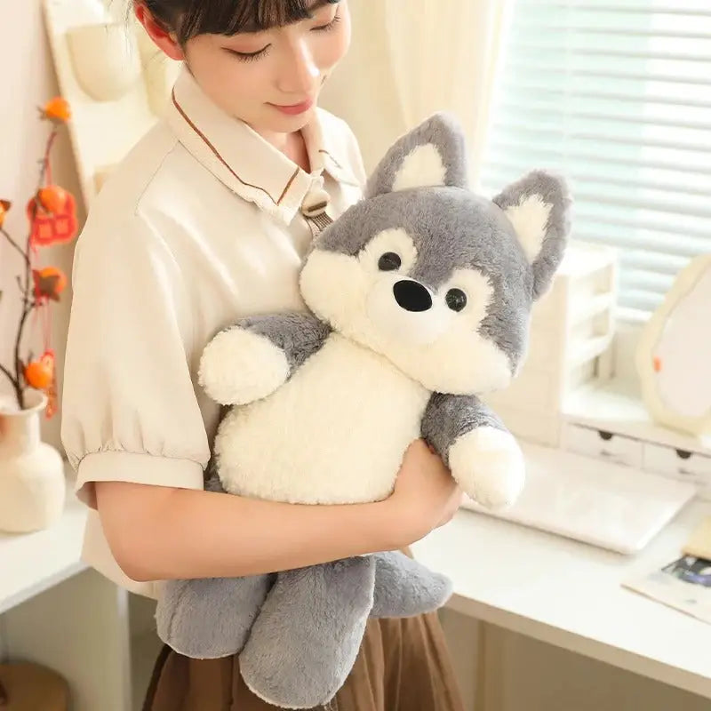 loup en peluche