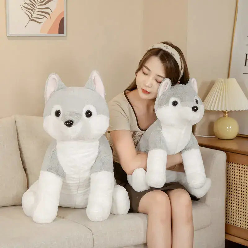 Peluche loup gris mignon • Ma Peluche Peluche loup gris mignon • Ma Peluche