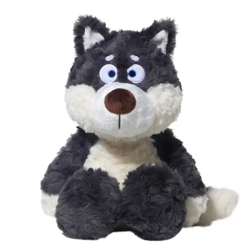 peluche loup gris