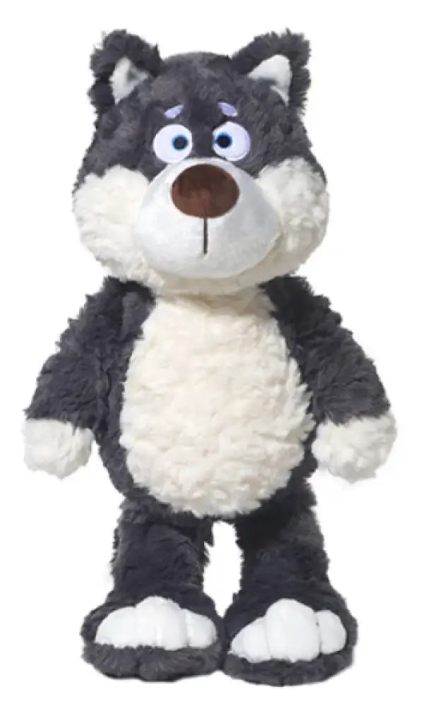 peluche loup gris