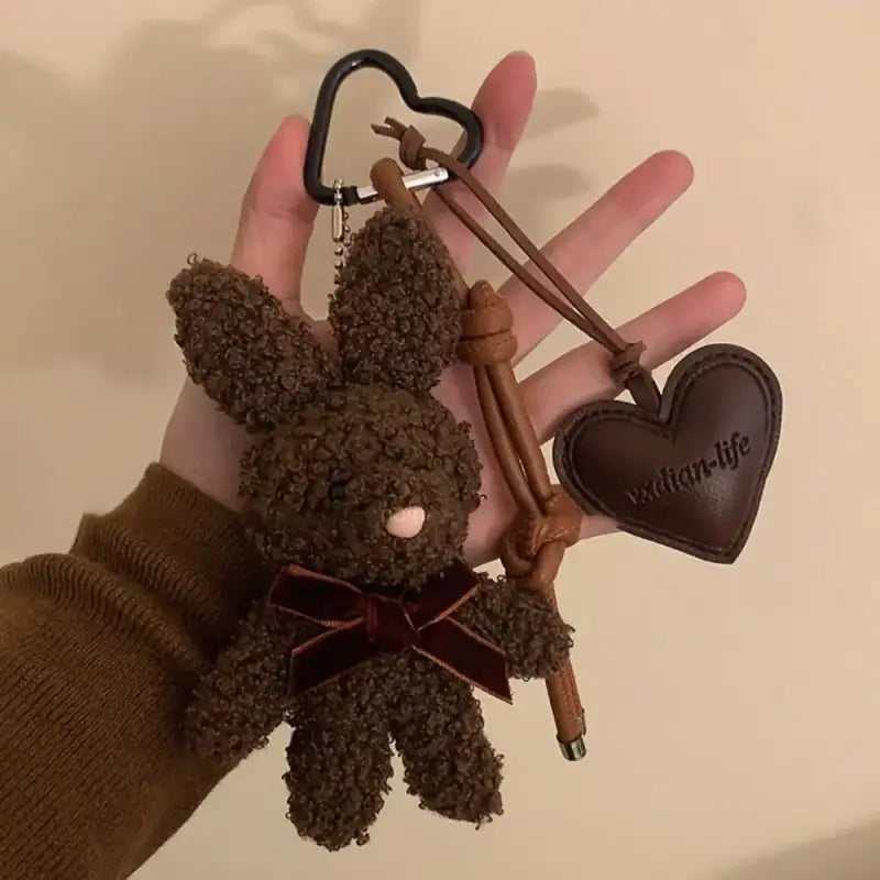 porte clé lapin - Brun