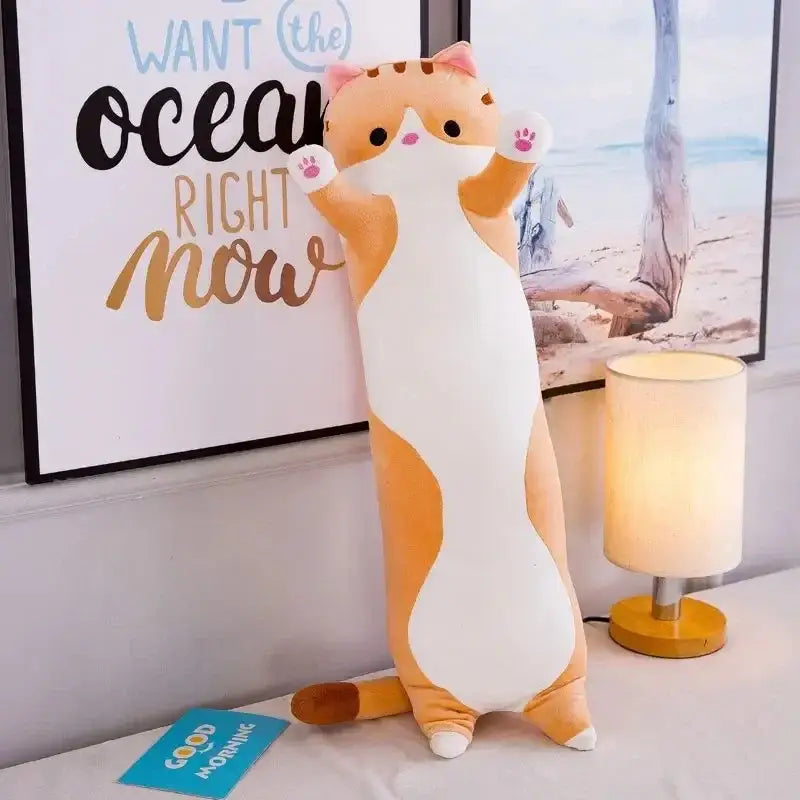grande peluche chat - Orange / 50cm