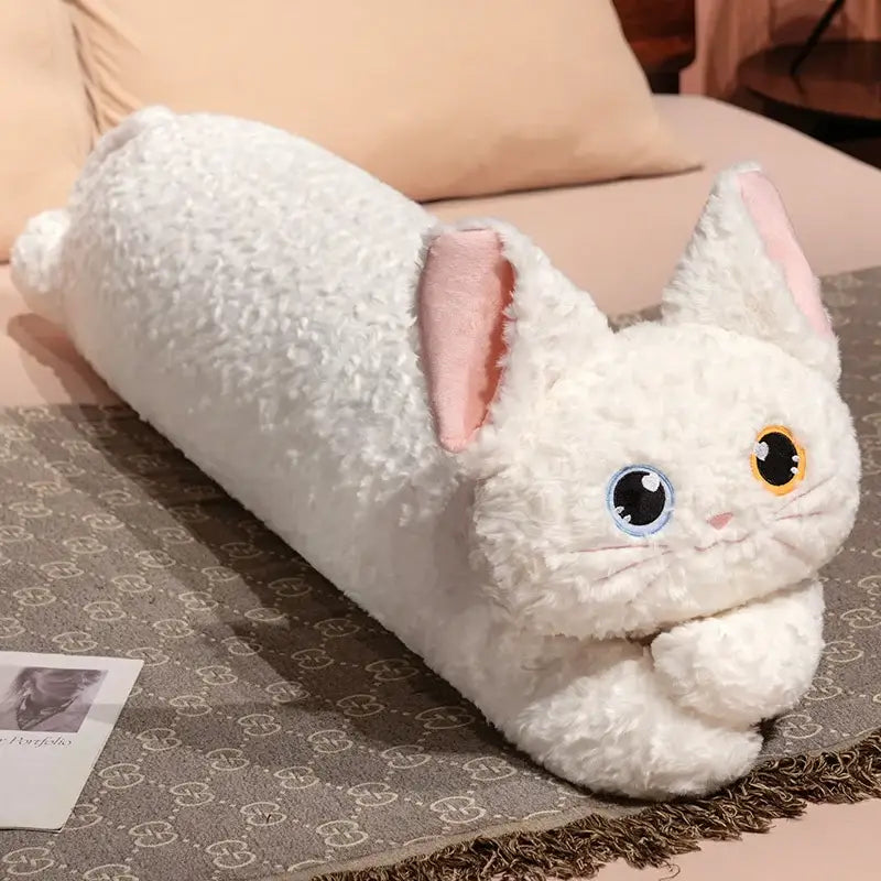 peluche chat long - Blanc / 90cm