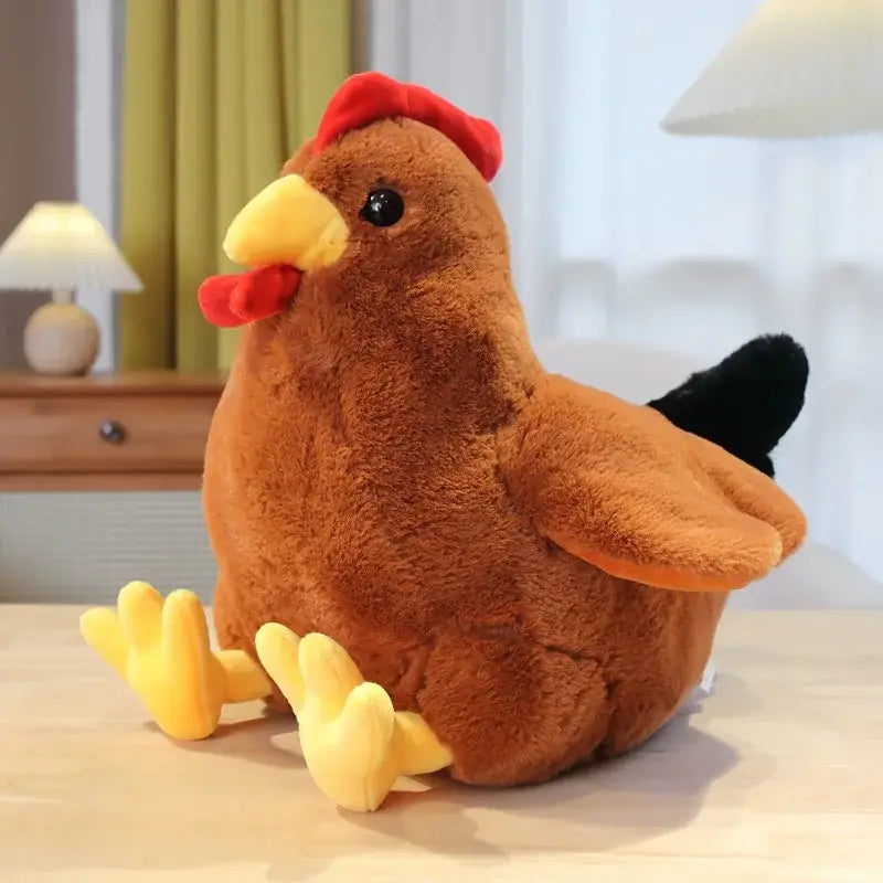poule peluche - Brun / 30cm