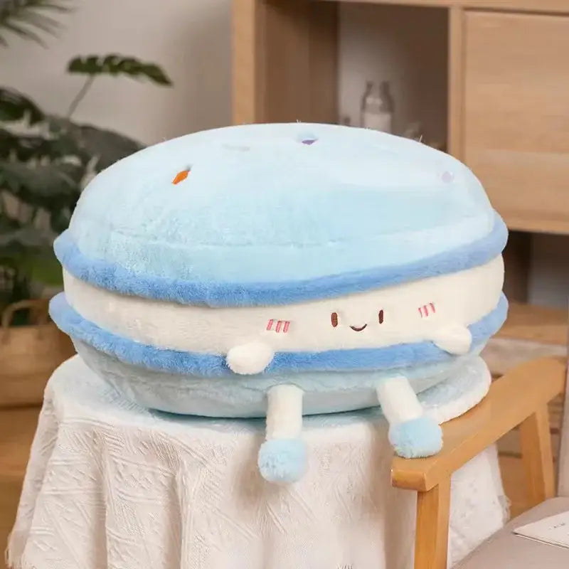 macaron en peluche - Bleu