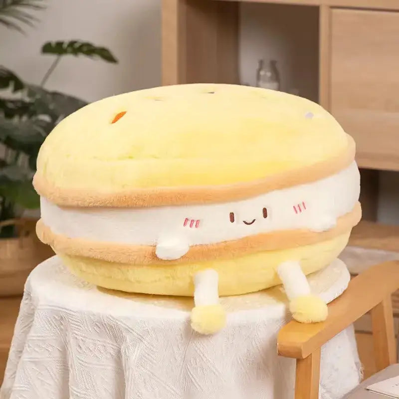 macaron en peluche - Jaune