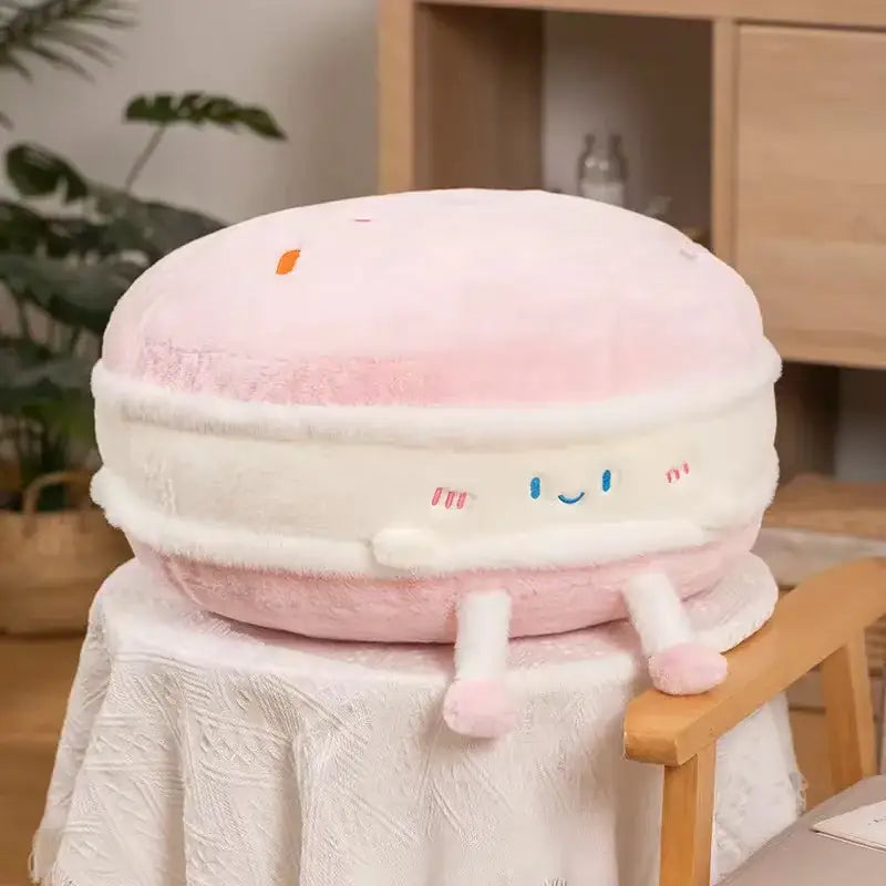 macaron en peluche - Rose