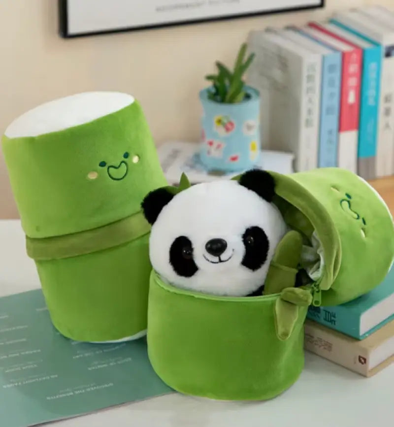 peluche panda bambou