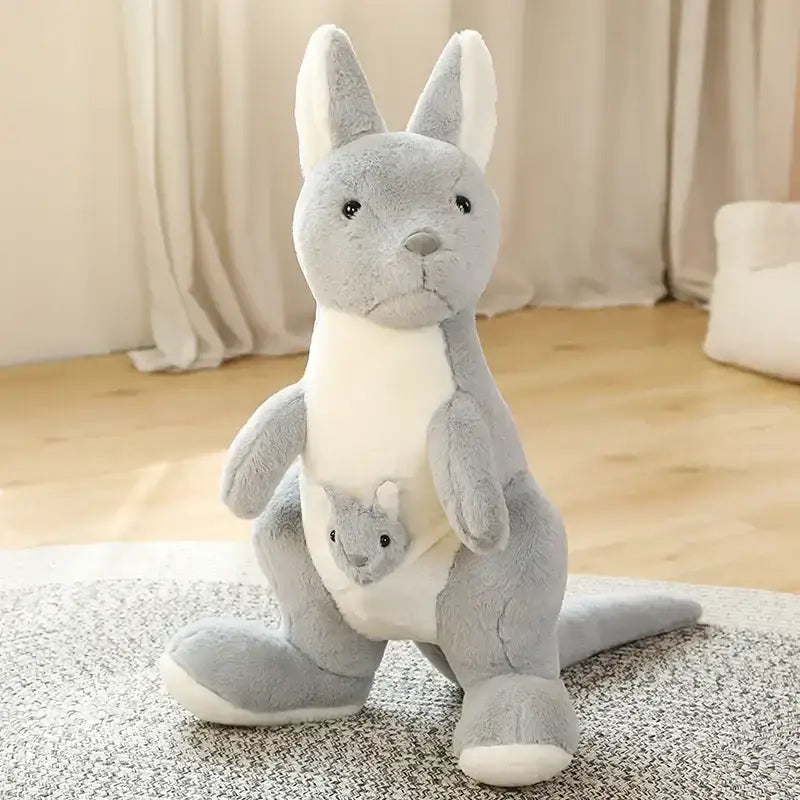 peluche géante kangourou - Gris / 45cm