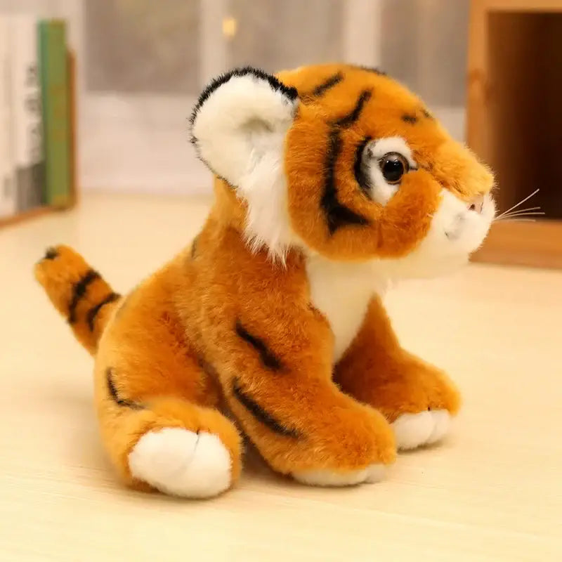 bebe tigre peluche - Orange - Assis (14cm)