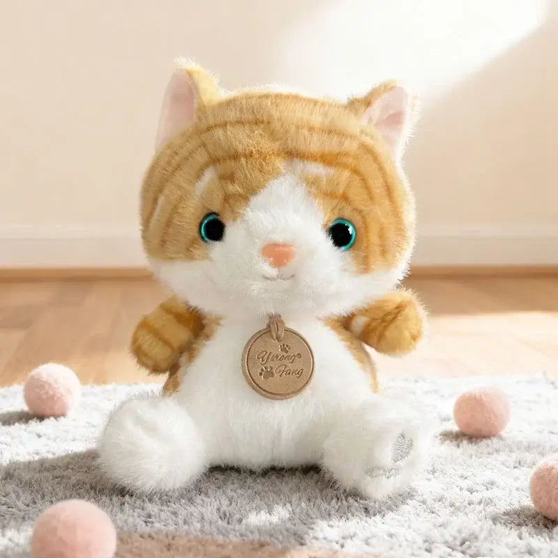 mini peluche chat - Orange
