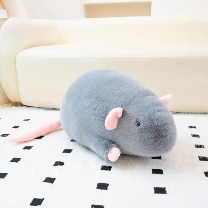 mini souris peluche 18cm / Gris Clair