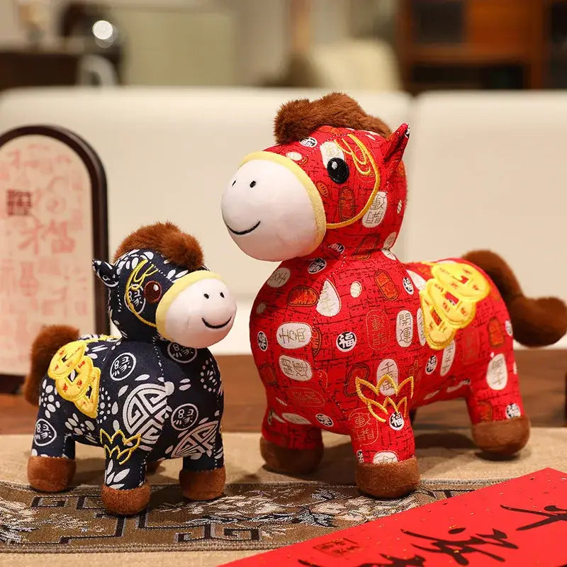 cheval jouet peluche