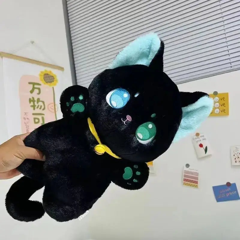 chat peluche japonais - Noir