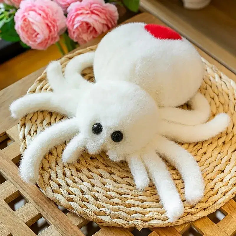 araignée en peluche - Blanc