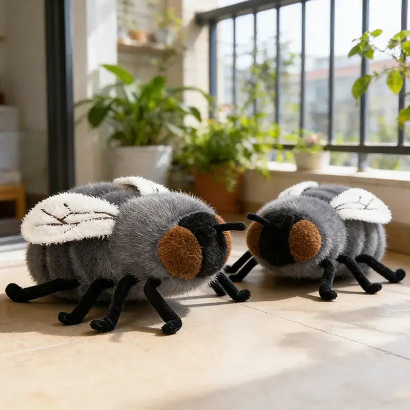 mouche en peluche