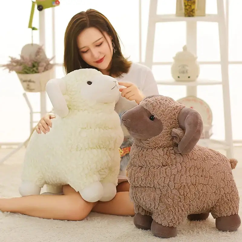 mouton en peluche