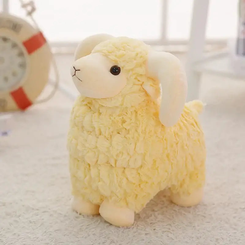 mouton en peluche - Jaune / 25cm