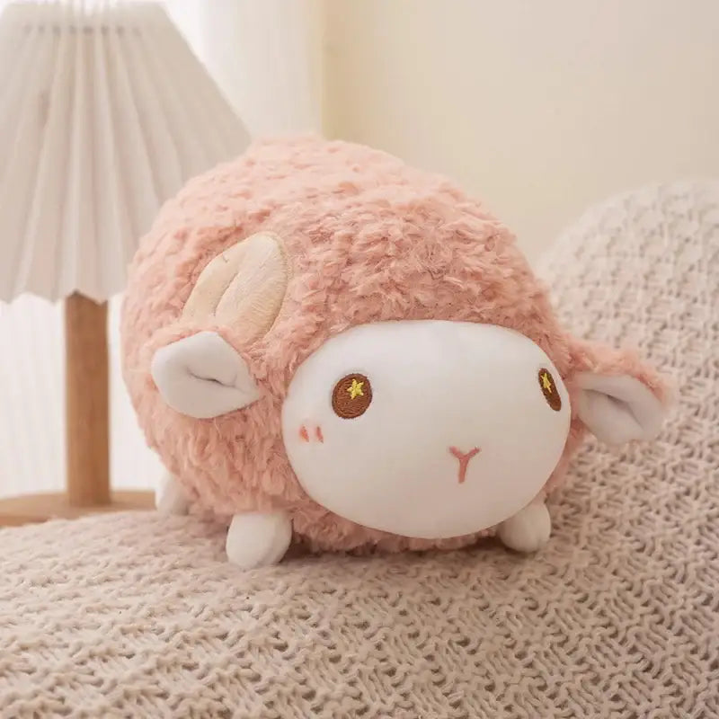 mouton peluche boule - Rose