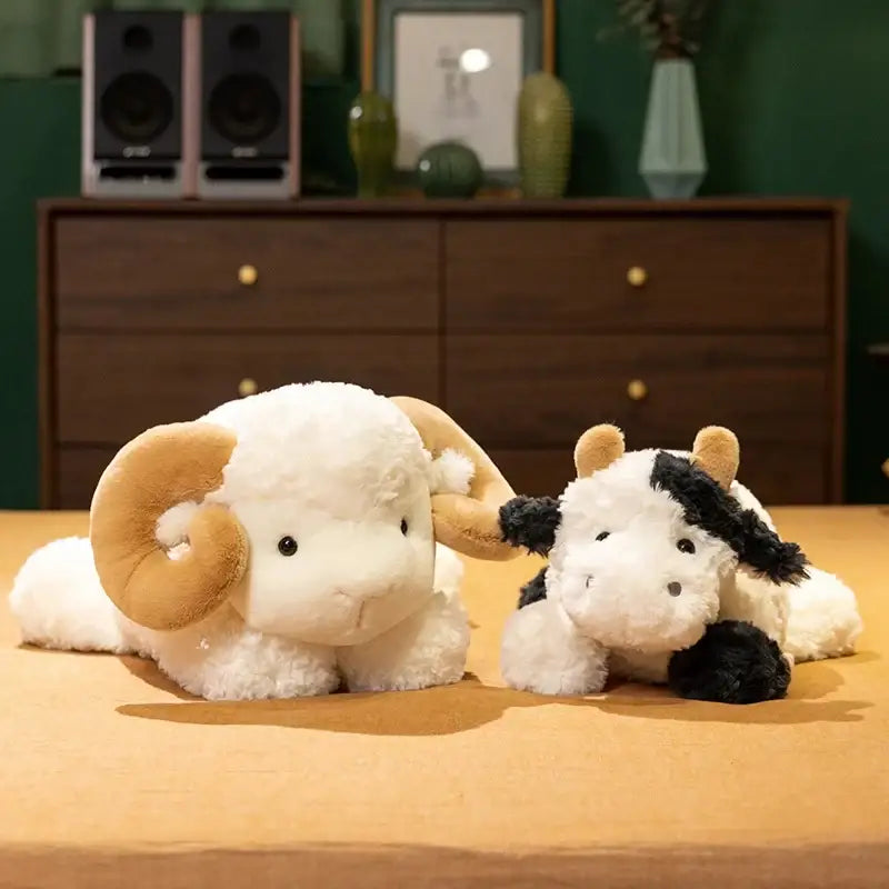 mouton en peluche blanc
