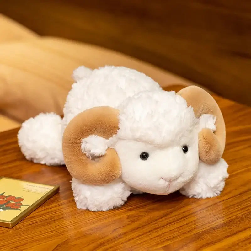 mouton en peluche blanc - Blanc Brun