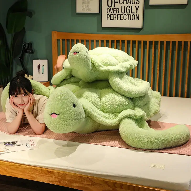 tortue peluche géante