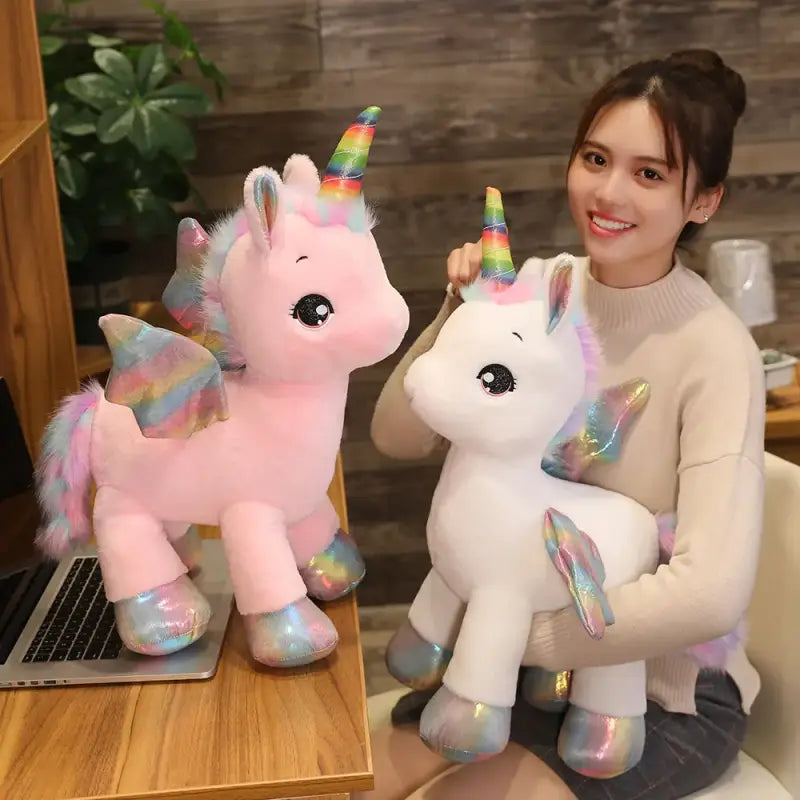 peluche licorne arc en ciel