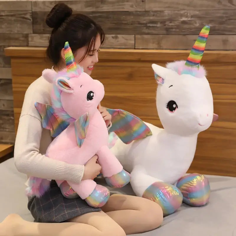 peluche licorne arc en ciel