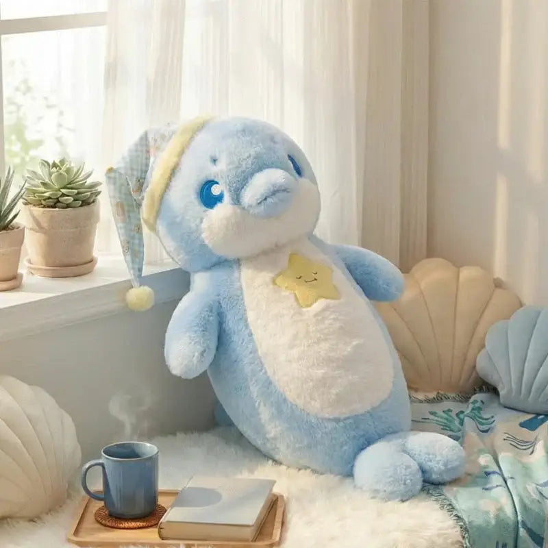peluche de dauphin - Bleu
