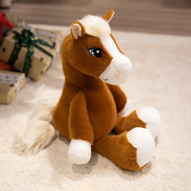 peluche cheval bebe - Brun foncé