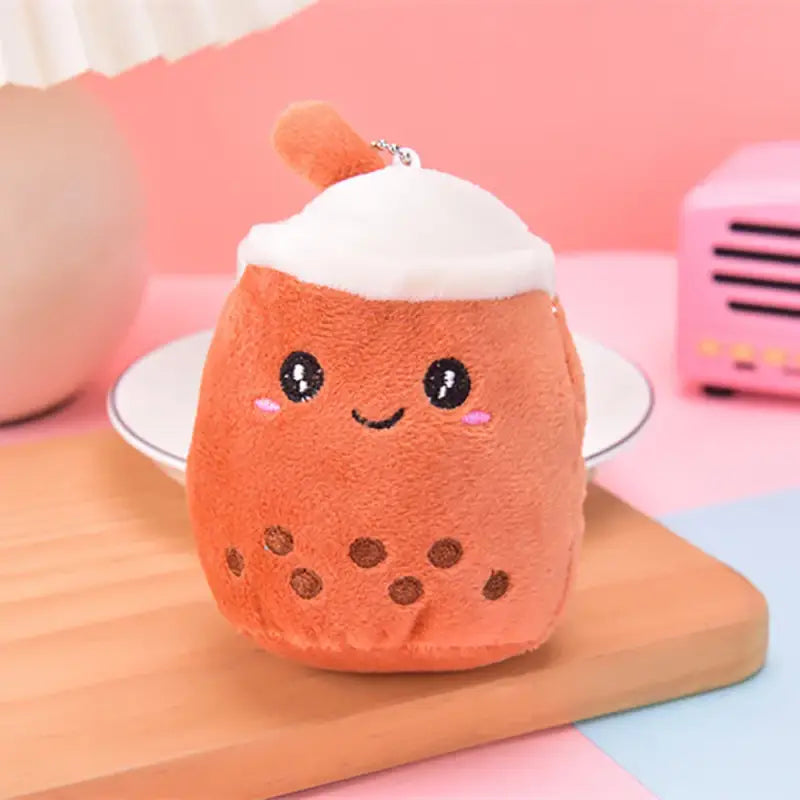 porte clé bubble tea - Brun