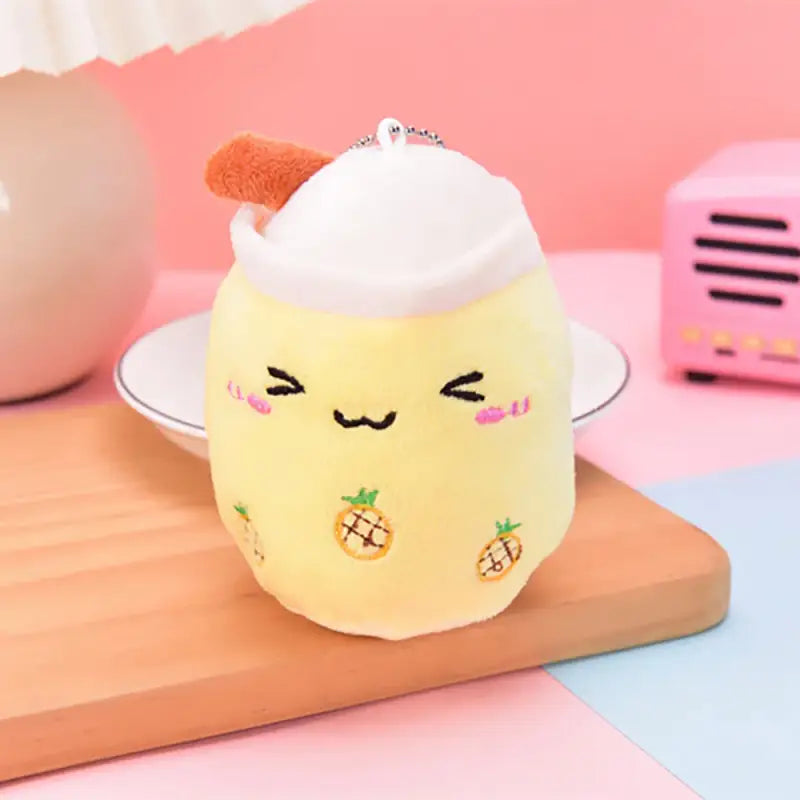 porte clé bubble tea - Jaune