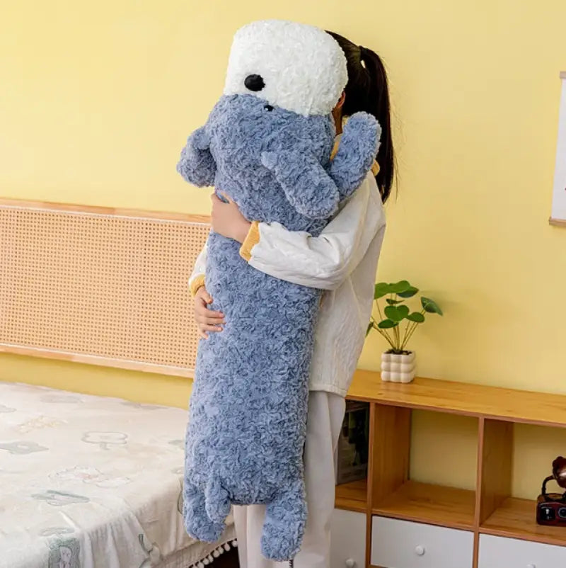grande peluche chien - Bleu / 80cm