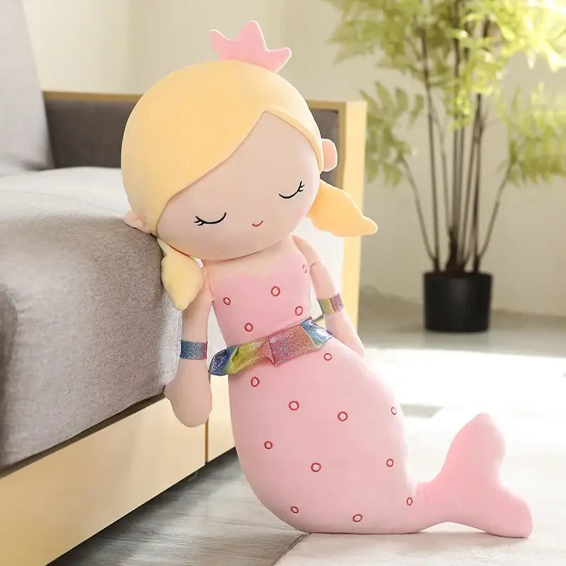 peluche sirène géante - Rose / 80cm