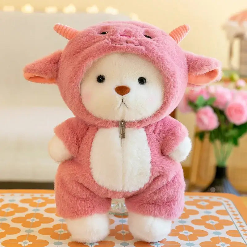 mini peluche ours - Rose / 30cm
