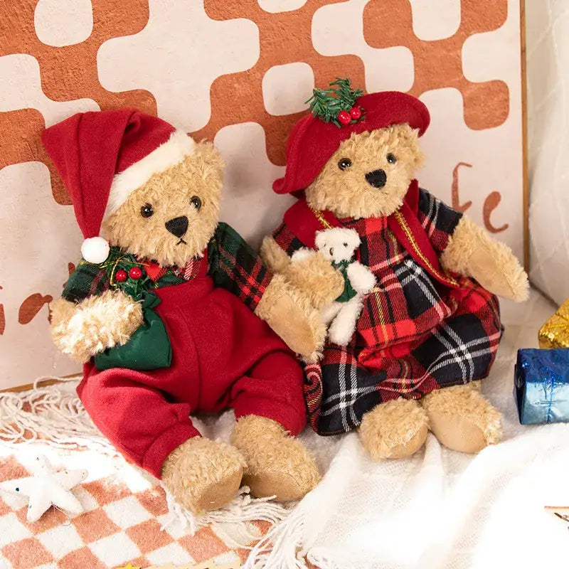 ours de Noël en peluche - Rouge / 40cm
