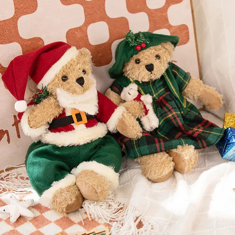 ours de Noël en peluche - Vert / 40cm