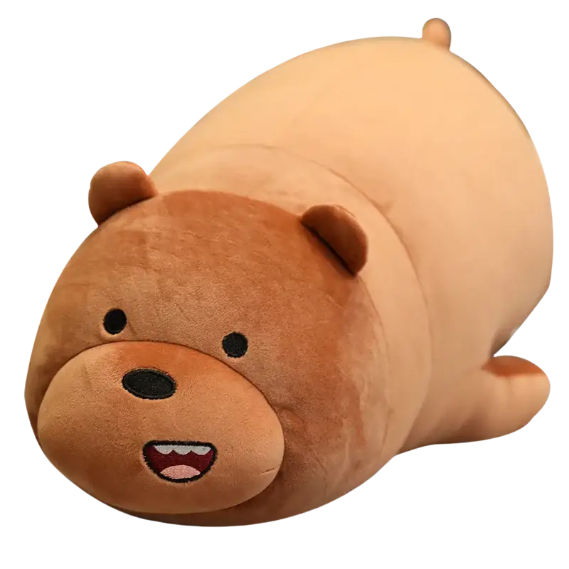 peluche geante ours brun - Couché / 25cm