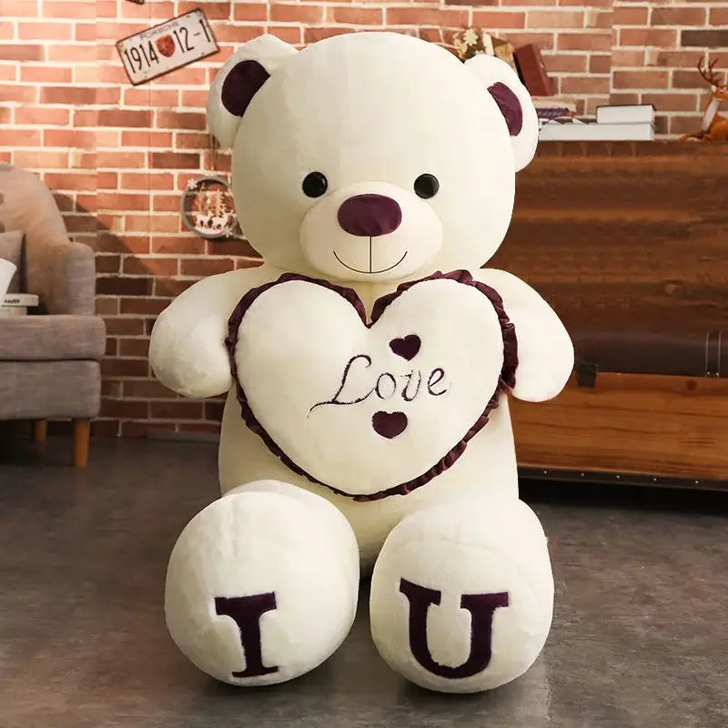 ours en peluche gros - Violet / 80cm