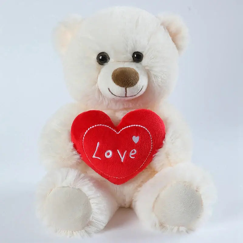 ours en peluche love - Blanc