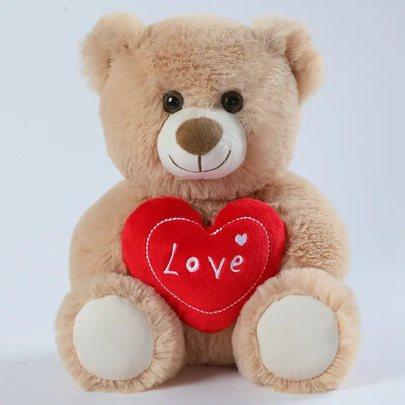 ours en peluche love - Brun Clair
