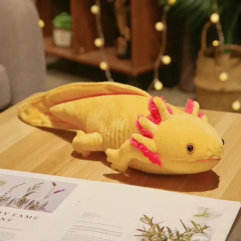 peluche axolotl - Jaune / 23cm