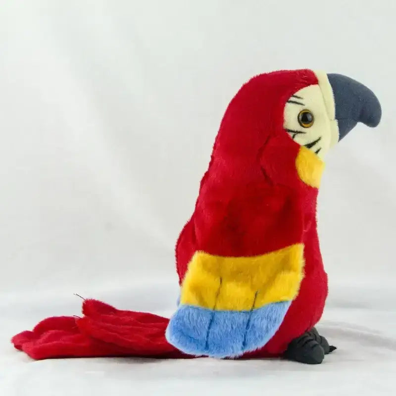 perroquet parlant peluche - Rouge