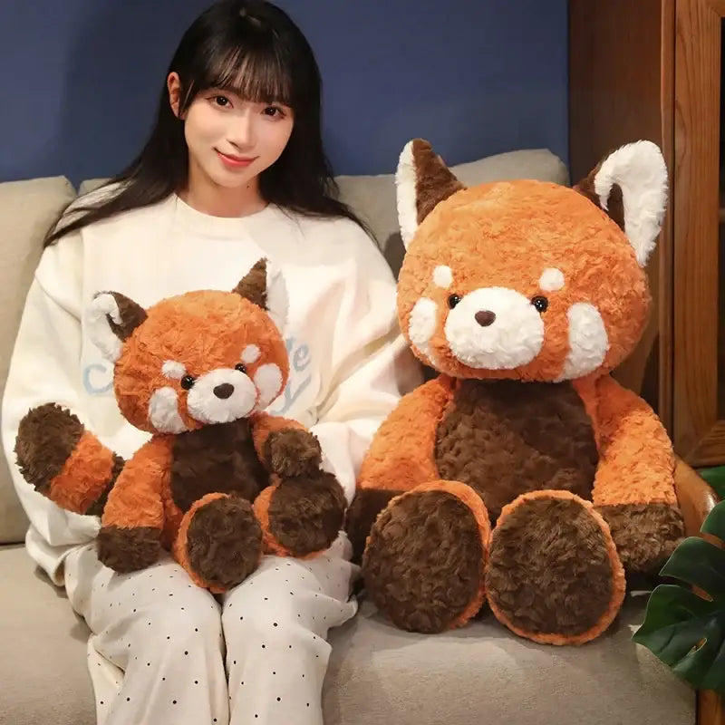 panda roux en peluche
