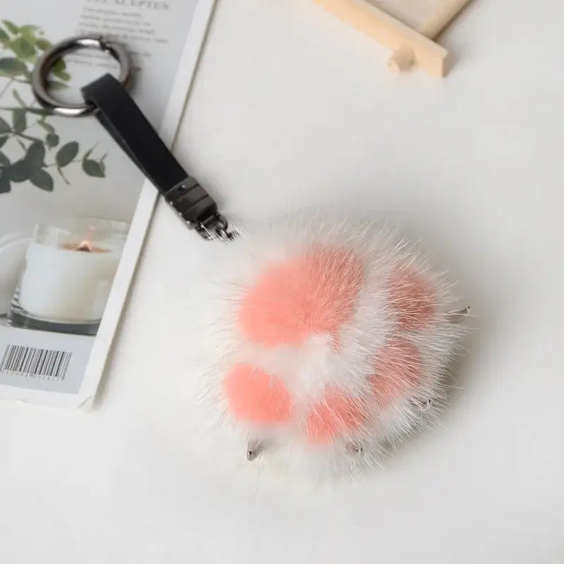 porte clé patte de chat