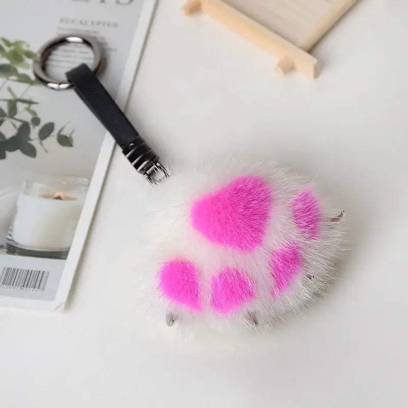 porte clé patte de chat